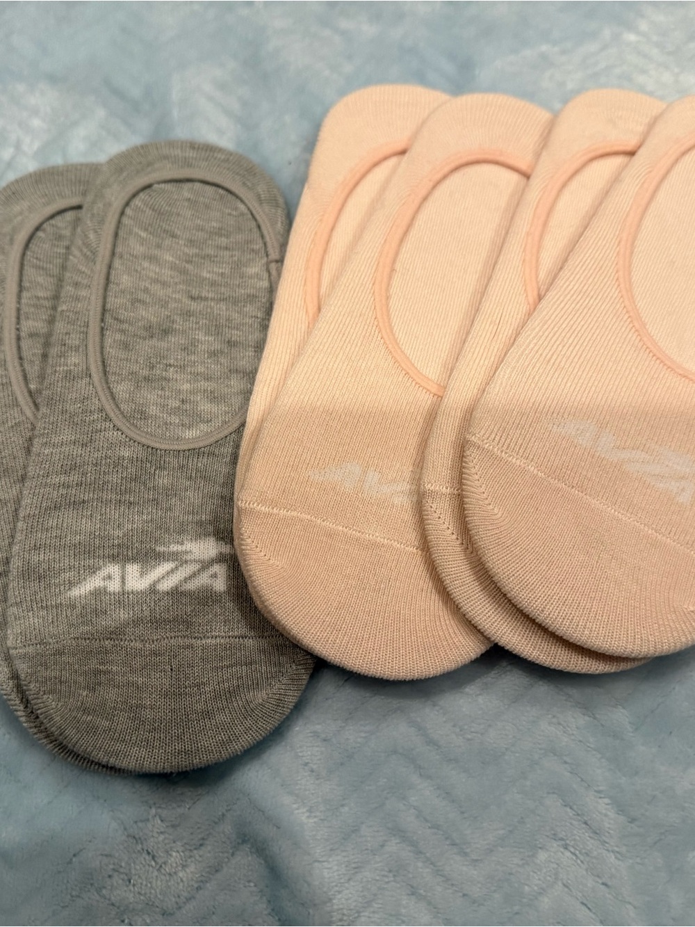 Avia No-Show Liner Socks in Gray and Light Pink (3 Pairs)